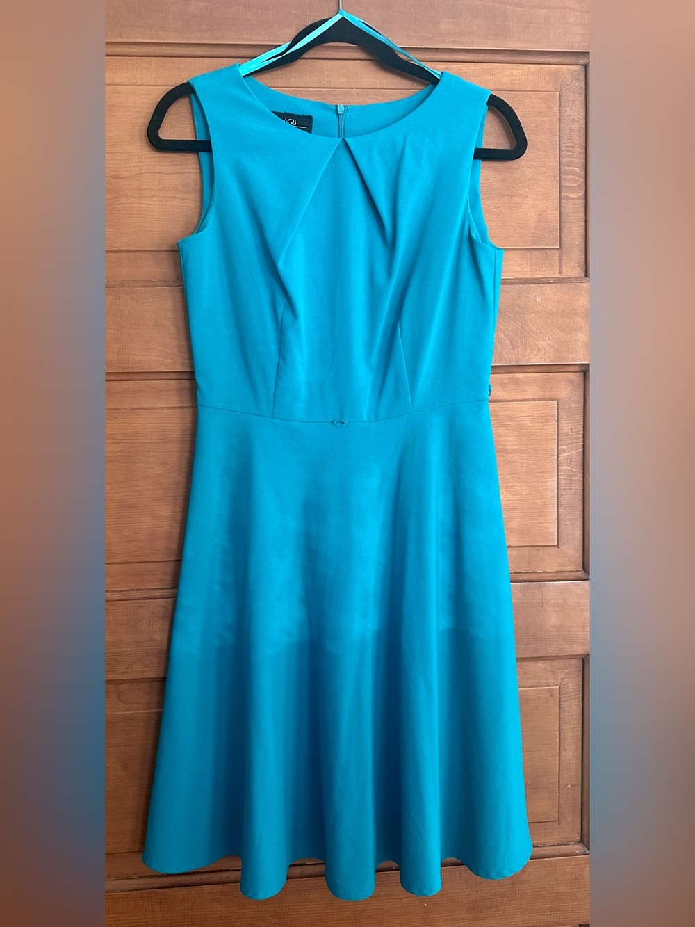 AGB Teal Sleeveless Fit-and-Flare Dress, Sz 6!  EUC!  Like NEW! Zipper back